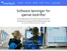 Tablet Screenshot of maritech.no